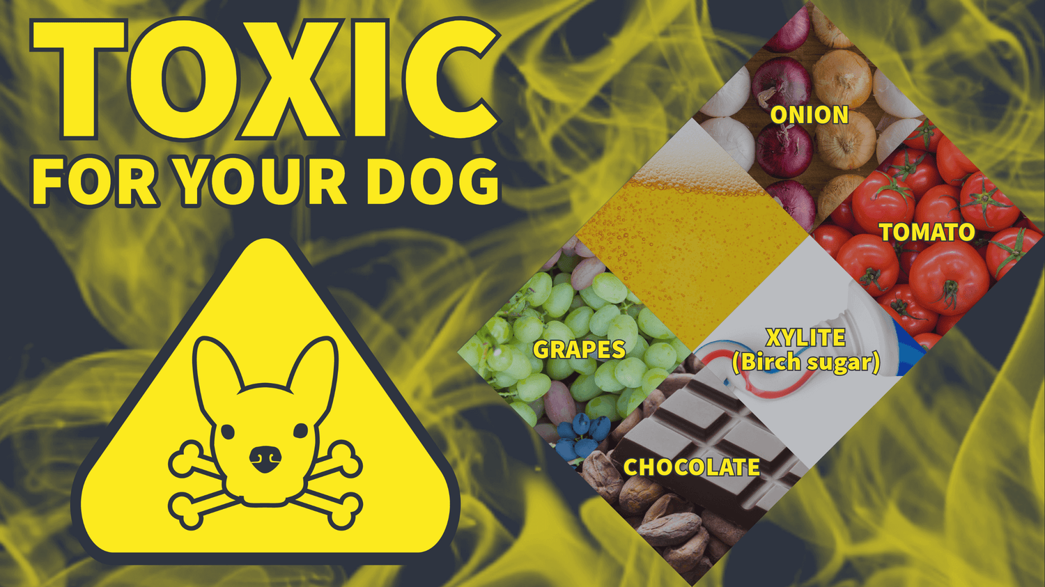 Waning sign with dog skull and crossed bones and a box with the text “Toxic to Your Dog”