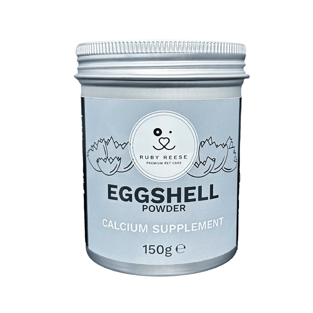 The RUBY REESE EGGSHELL POWDER 150g in an aluminium tin with a grey label